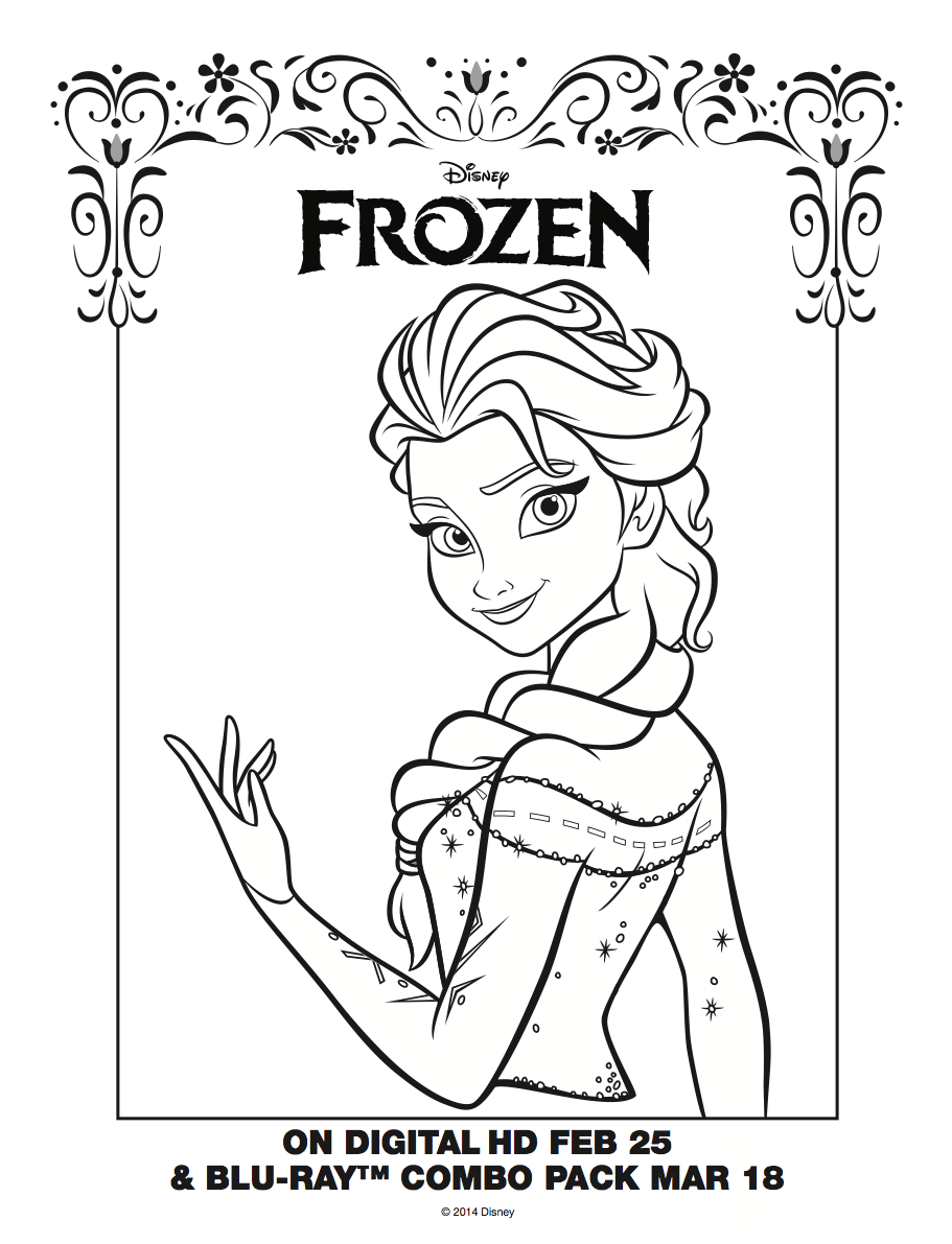911x1191 Frozen De Elsa Para Colorear, Para Imprimir Gratis