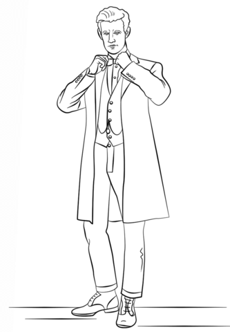333x480 The Eleventh Doctor From Doctor Who Coloring Page From Doctor Who