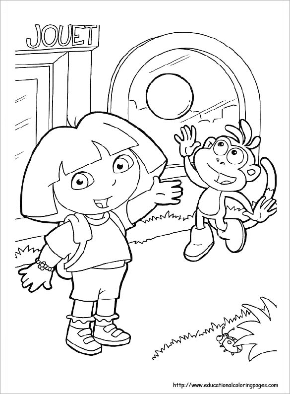 Free Printable Dora Coloring Pages