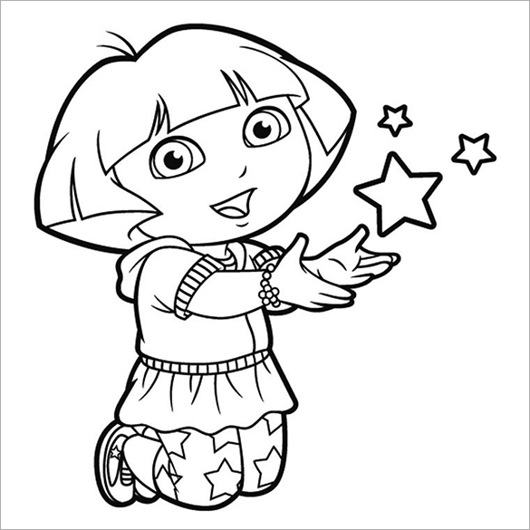 585x585 Dora Printable Coloring Pages Free 21 Dora Coloring Pages Free