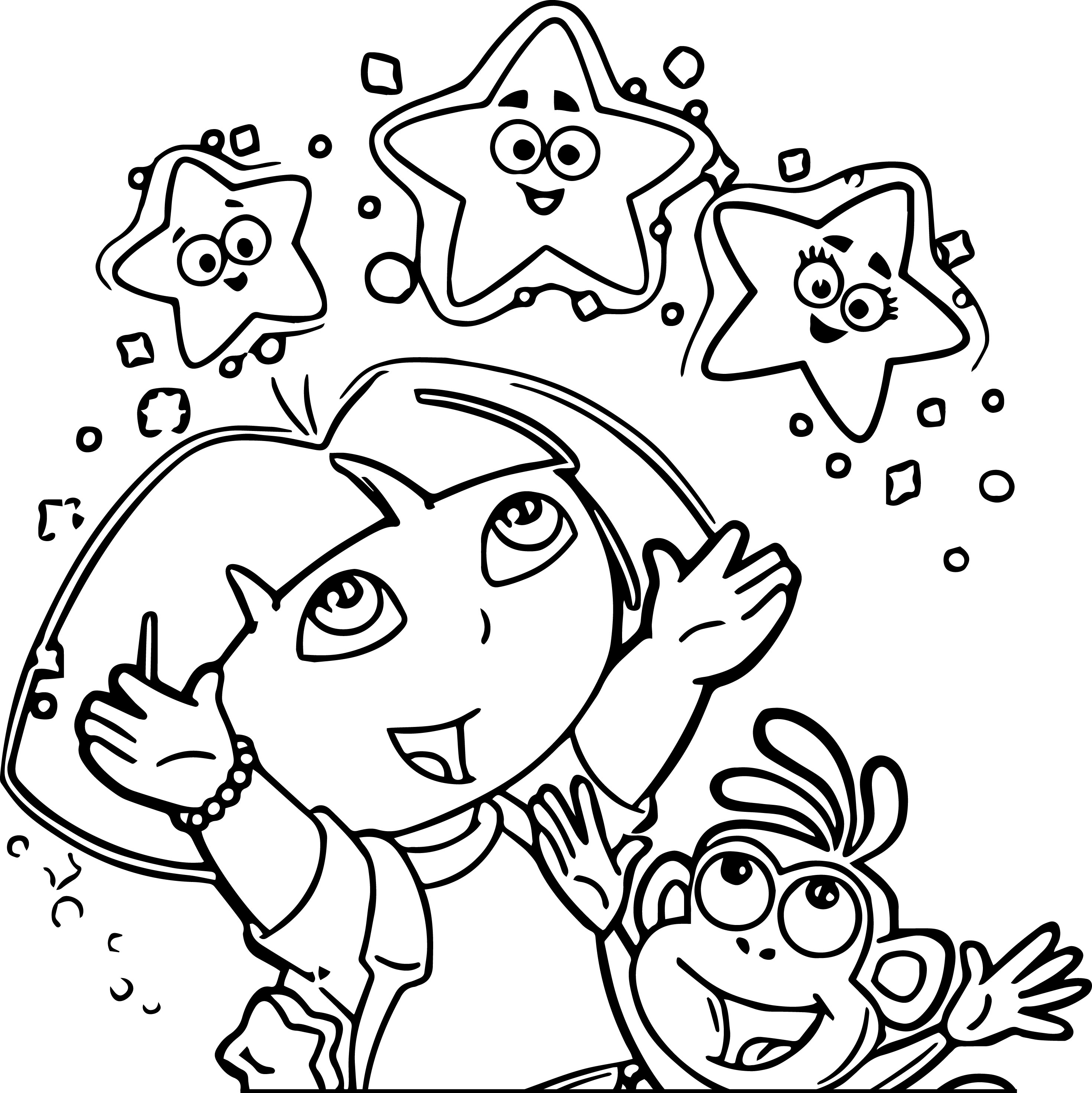 2942x2947 Dora Coloring Lots Of Pages And Print Free Printable The Explorer