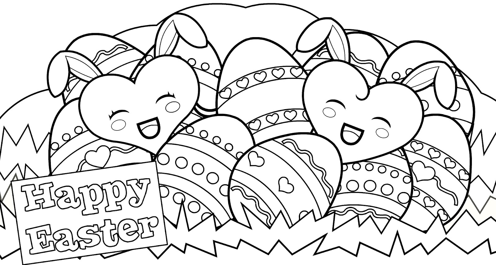 Free Printable Easter Coloring Pages Throughout 1600x857 Free Printable Easter Coloring Pages Throughout