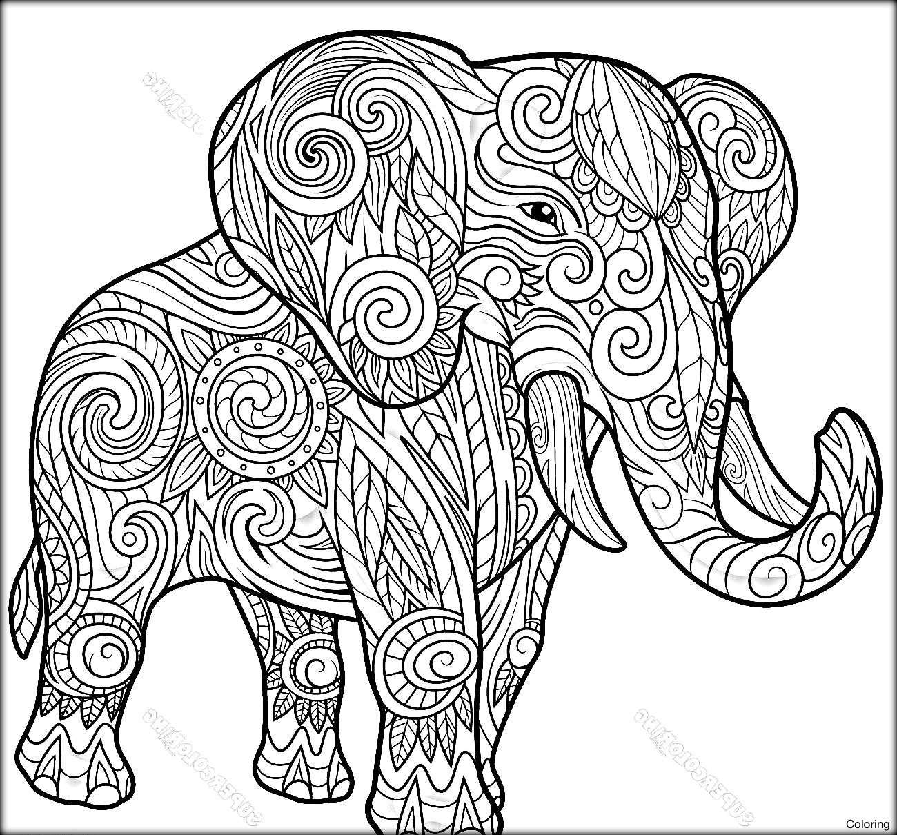 1300x1210 Printable Brilliant Ideas Printable Elephant Mandala Coloring