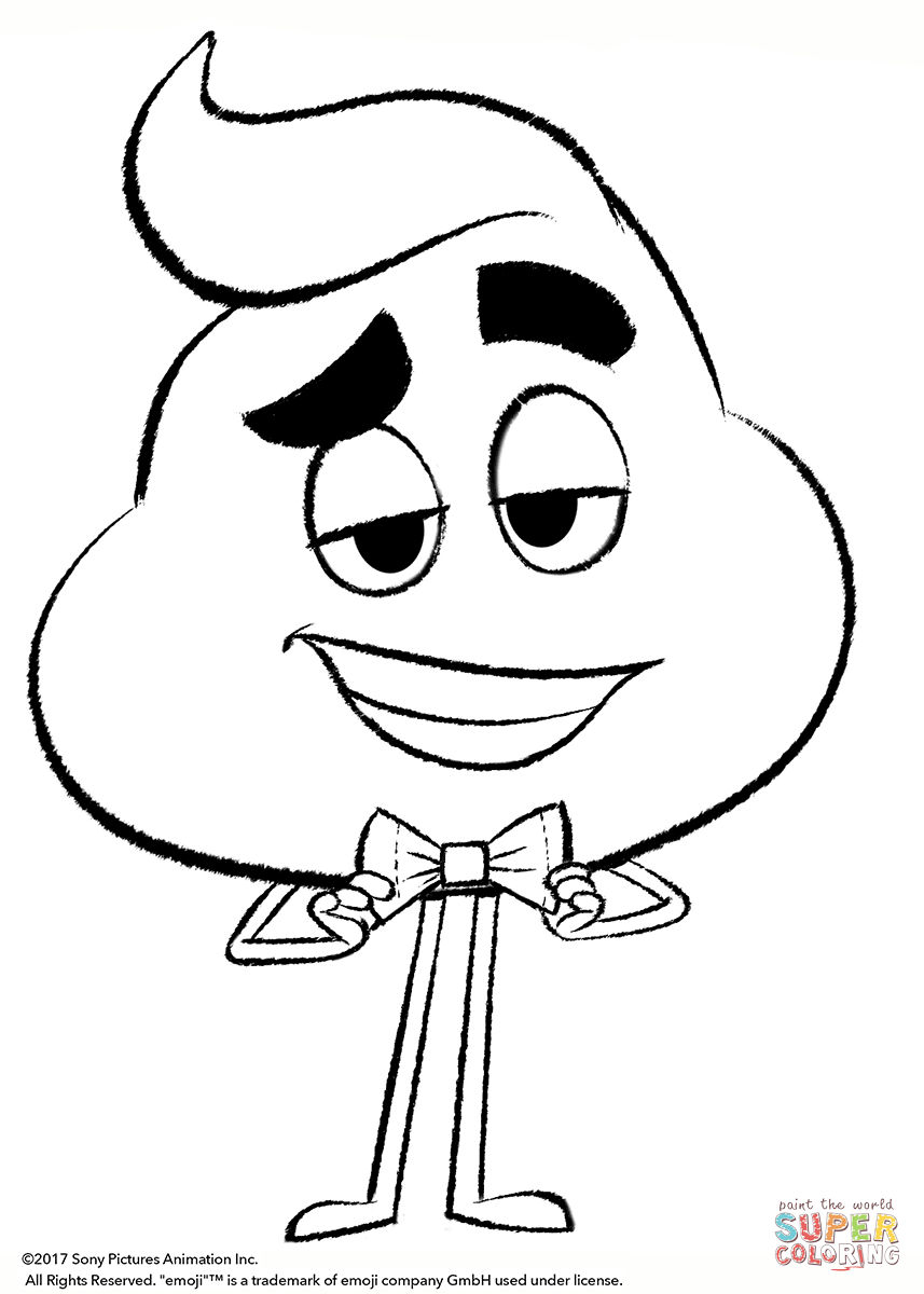 Full Poop Emoji Coloring Page From Movie Free 857x1200 Full Poop Emoji Coloring Page From Movie Free