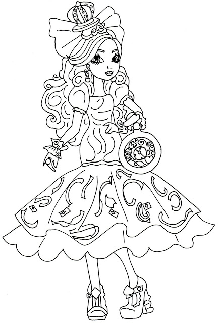 Free Printable Ever After High Coloring Pages Apple White Pages 434x640 Free Printable Ever After High Coloring Pages Apple White Pages