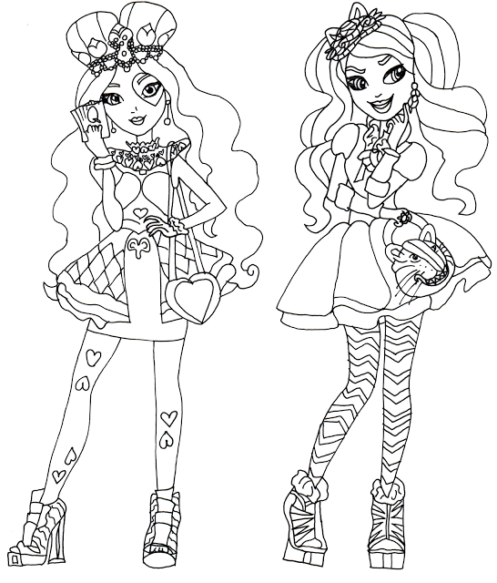 Free Printable Ever After High Coloring Pages Lizzie Hearts 546x640 Free Printable Ever After High Coloring Pages Lizzie Hearts