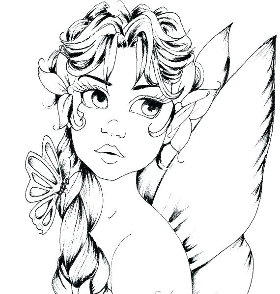 570x600 Fairy Coloring Pages For Adults Fantasy Coloring Pages Adult