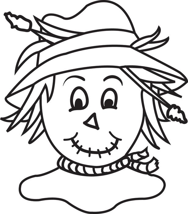 Scarecrow Coloring Pages 616x700 Scarecrow Coloring Pages