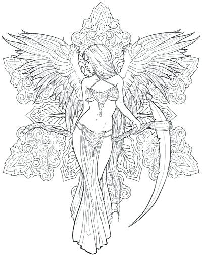 400x506 Halloween Coloring Pages For Adults Page From Night Magic