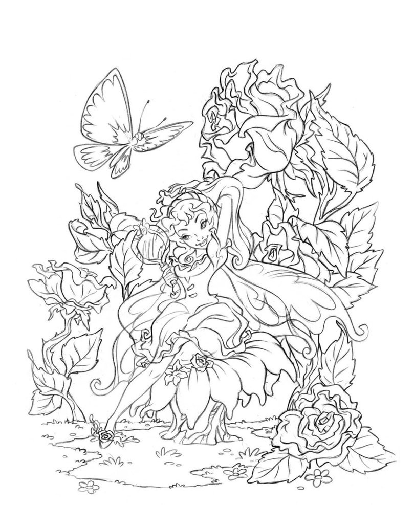 809x987 Coloring Pages Fairy Colouring Jpg Adult Book Free For Alluring