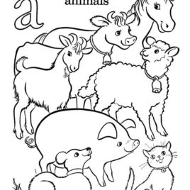 Farm Animals Coloring Pages For Kids Printable All About Coloring 268x268 Farm Animals Coloring Pages For Kids Printable All About Coloring