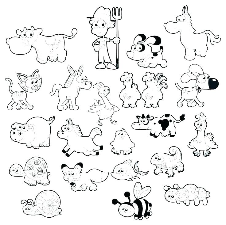 Farm Animals Coloring Sheets 736x734 Farm Animals Coloring Sheets