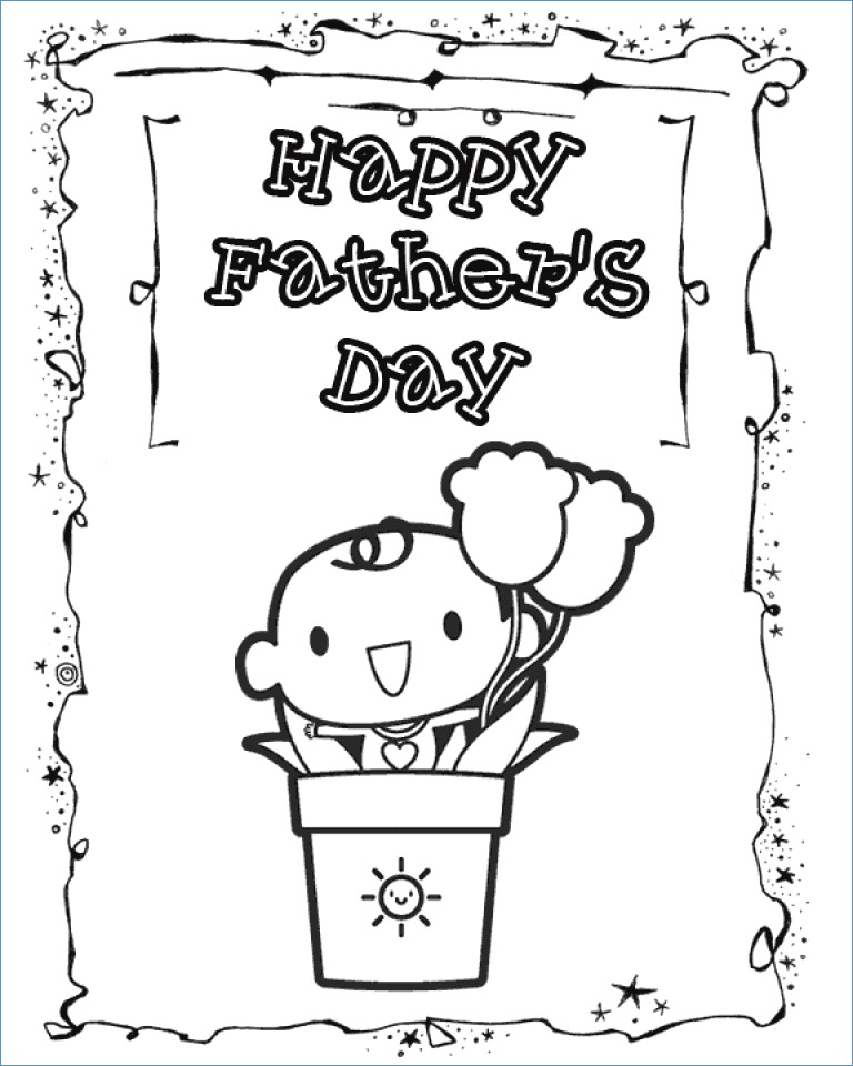 Father Day Coloring Pages For Kids 768x960 Father Day Coloring Pages For Kids