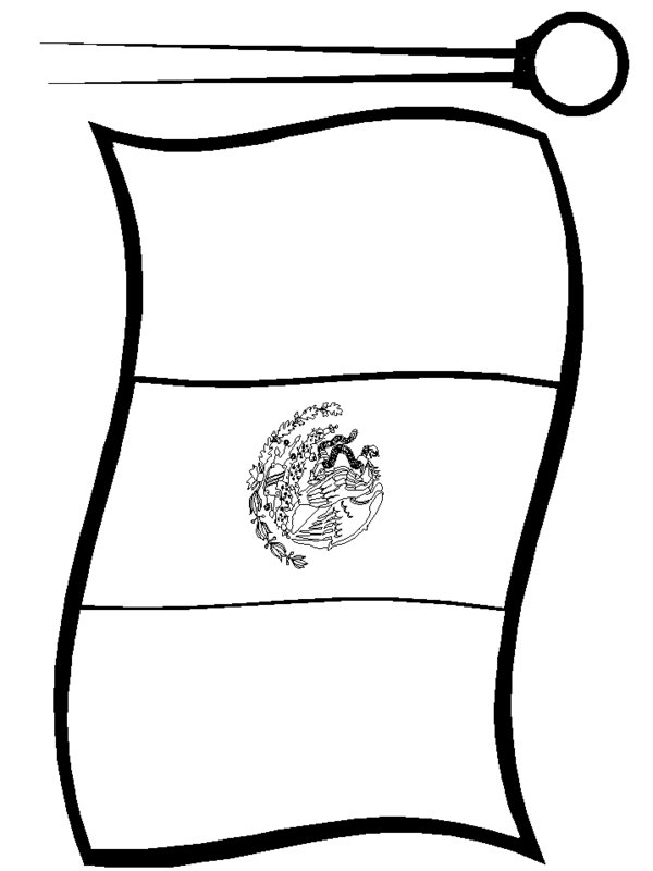 600x800 Mexico Flag Coloring Page Free Printable Coloring Pages, Mexican