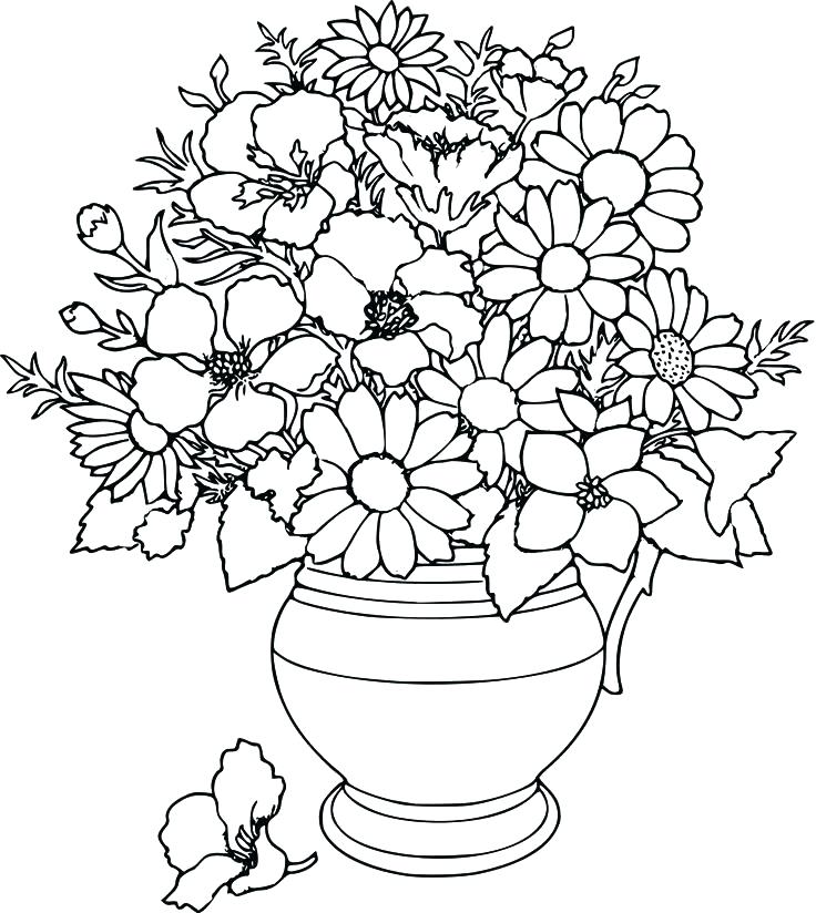 Free Printable Flower Coloring Pages For Adults at GetColorings.com ...