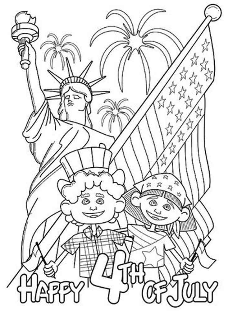 750x1000 Fourth Of July Coloring Pages. Free Printable Fourth Of July