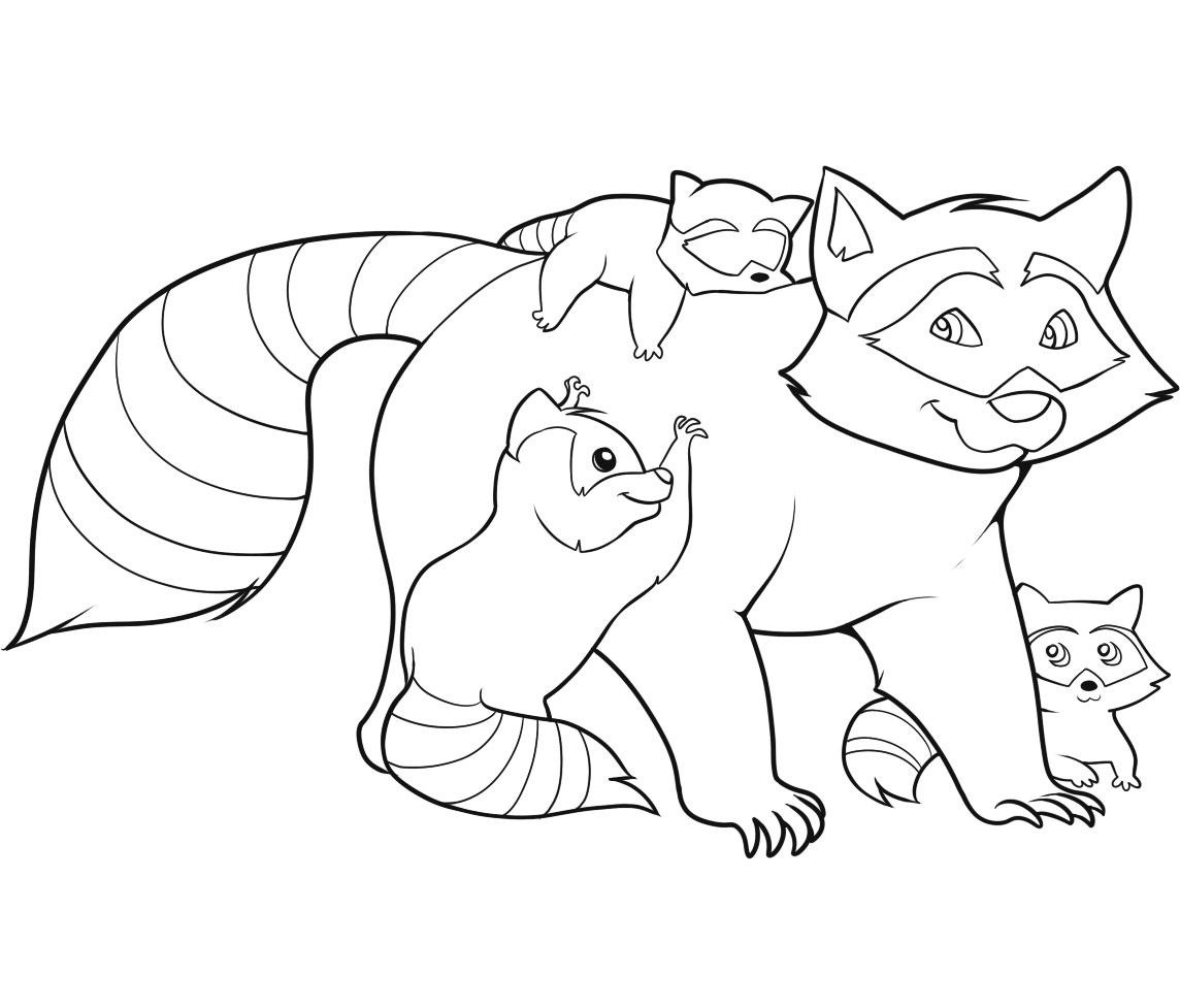 Cute Raccoon Coloring Pages Coloring Fun Time 1144x977 Cute Raccoon Coloring Pages Coloring Fun Time