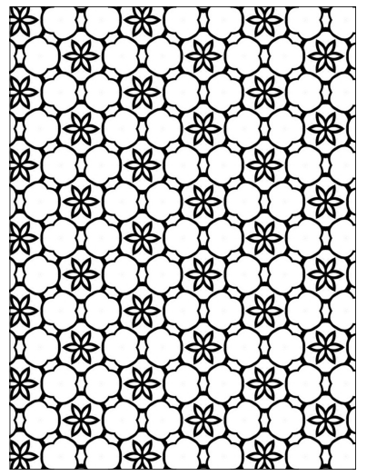 404x524 Free Printable Geometric Floral Stars Coloring Page