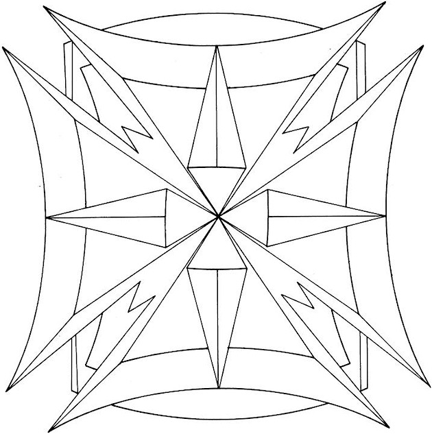 630x633 Geometric Coloring Pages