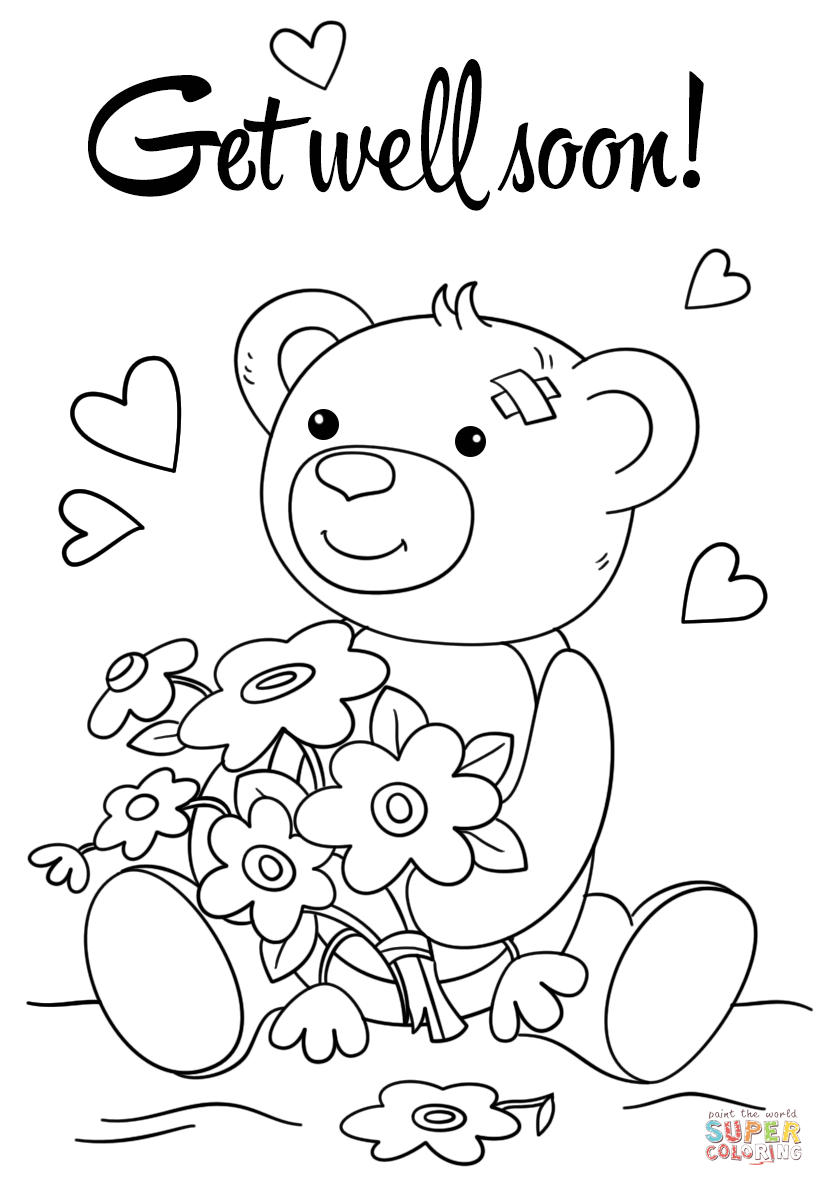 Get Well Soon Coloring Pages Colouring To Cure Image Kids 824x1186 Get Well Soon Coloring Pages Colouring To Cure Image Kids