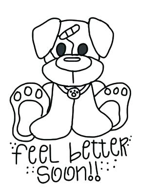 320x400 Get Well Soon Coloring Page Free Printable Pages For Design 6