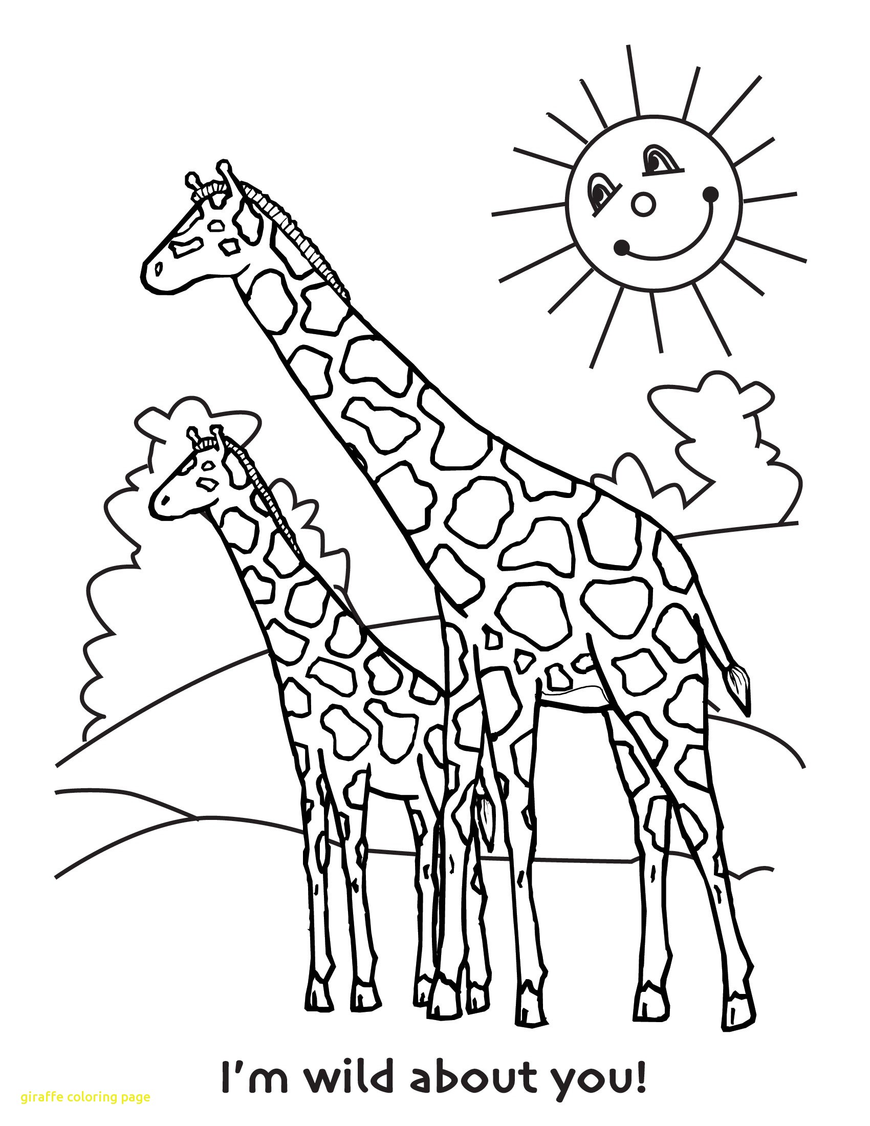 Giraffe Coloring Page With Free Printable Giraffe Coloring Pages 1700x2200 Giraffe Coloring Page With Free Printable Giraffe Coloring Pages
