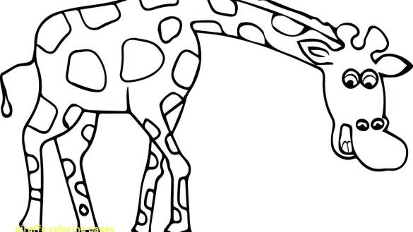 Giraffe Coloring Pages Printable Wagashiya 585x329 Giraffe Coloring Pages Printable Wagashiya