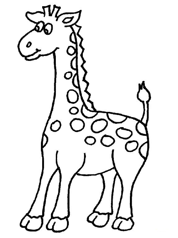 Cute Giraffe Coloring Page For Kids Printable Embriodery N 574x766 Cute Giraffe Coloring Page For Kids Printable Embriodery N