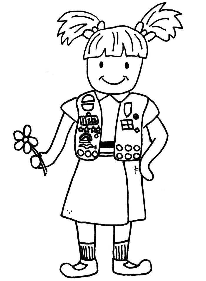 Brownie Girl Scout Coloring Pages 700x954 Brownie Girl Scout Coloring Pages
