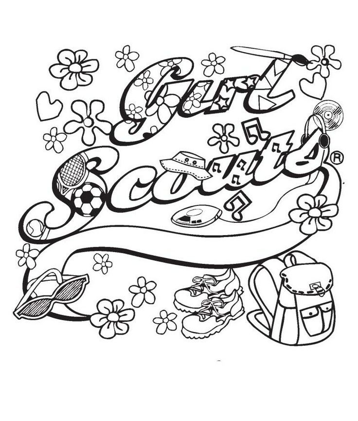 Brownie Girl Scout Coloring Pages Girl Scout Ribbon Coloring 736x865 Brownie Girl Scout Coloring Pages Girl Scout Ribbon Coloring