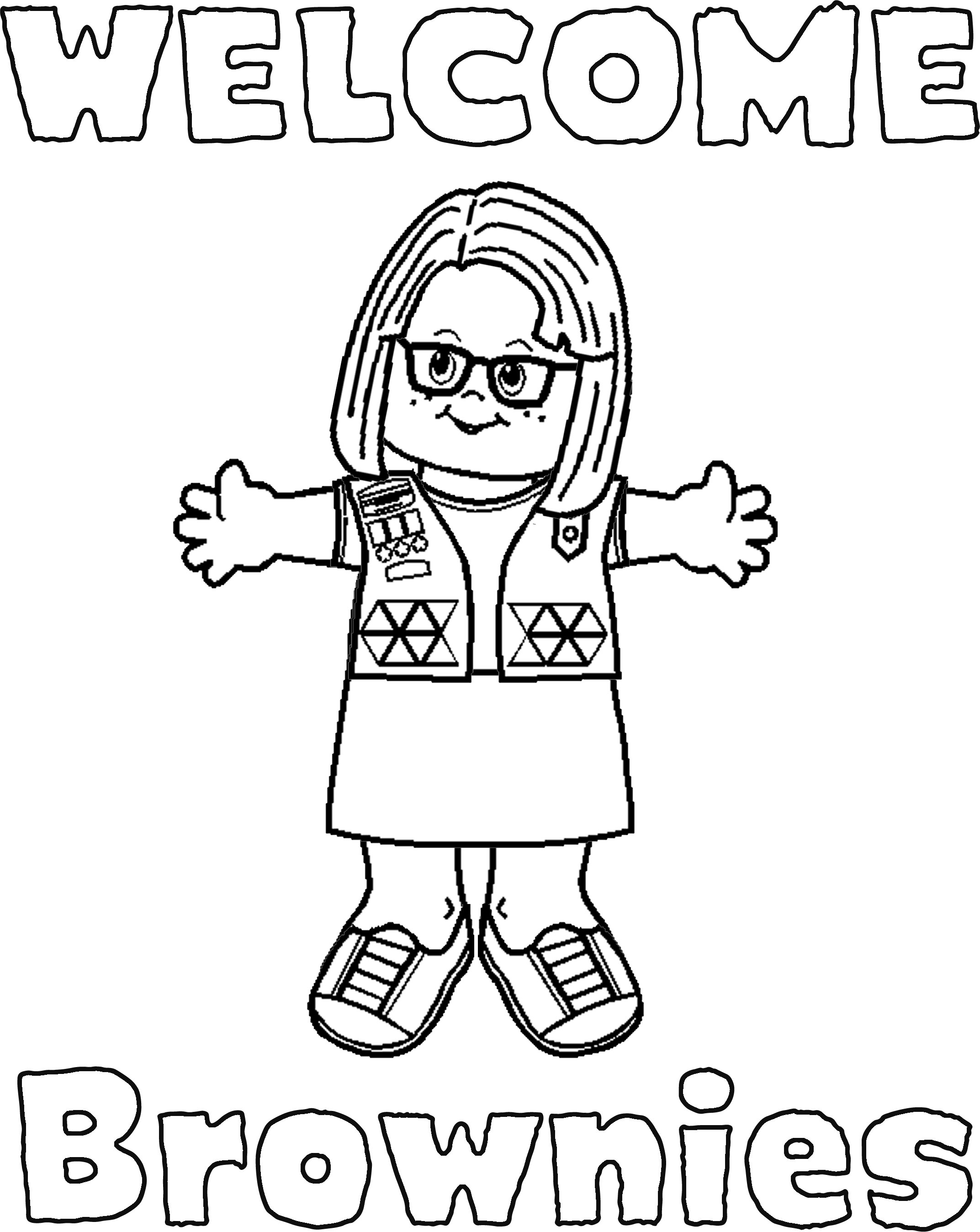 Printable Girl Scout Brownie Coloring Pages Free 2145x2697 Printable Girl Scout Brownie Coloring Pages Free