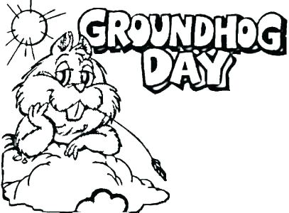 Happy Groundhog Day Coloring Page For Kids Winter In Preschool 407x300 Happy Groundhog Day Coloring Page For Kids Winter In Preschool