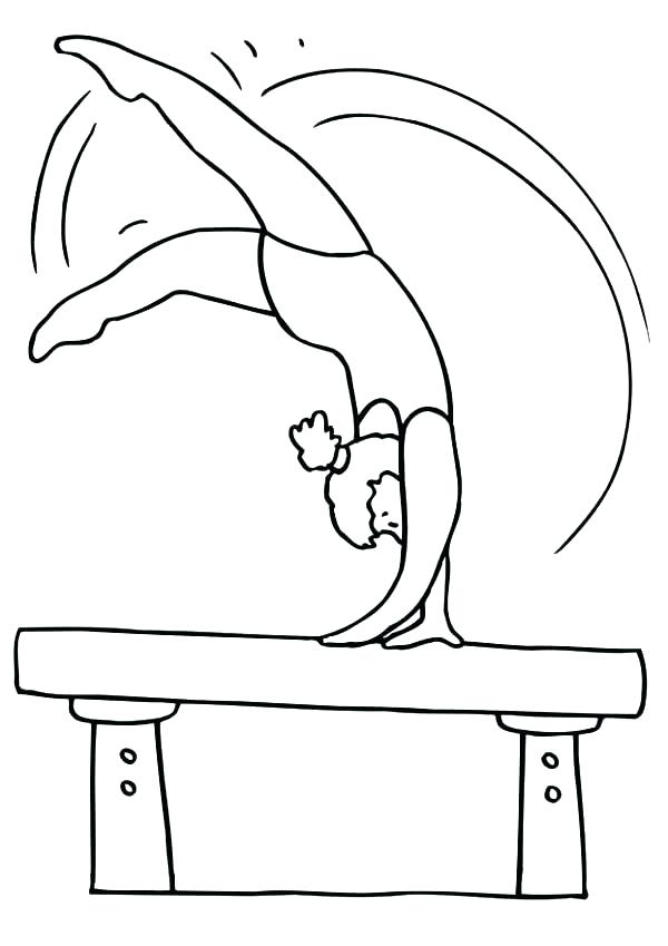 600x849 Gymnastic Coloring Pages Rhythmic Gymnastics Coloring Pages Stock