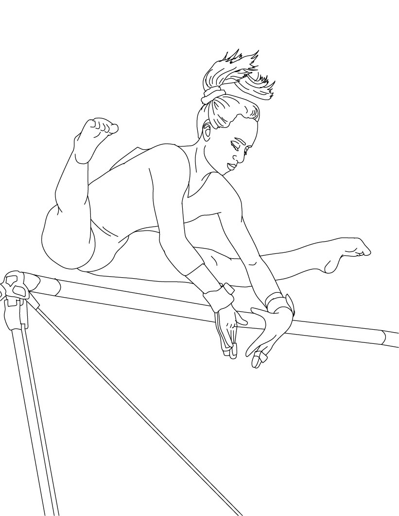 821x1061 Free Printable Gymnastics Coloring Pages For Kids