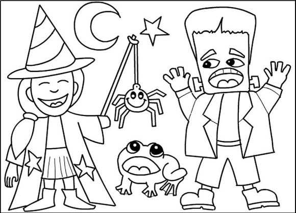 580x417 Printable Halloween Coloring Pages Free Free Halloween Printable