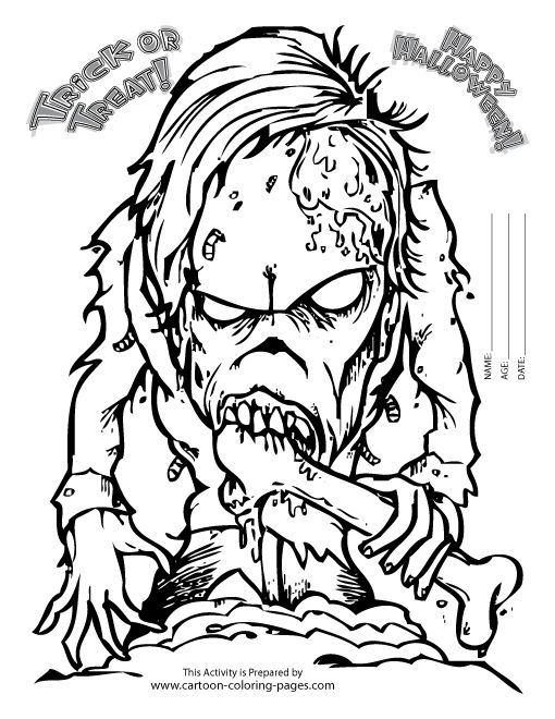 Scary Halloween Printable Coloring Pages Free Printable Halloween 510x660 Scary Halloween Printable Coloring Pages Free Printable Halloween