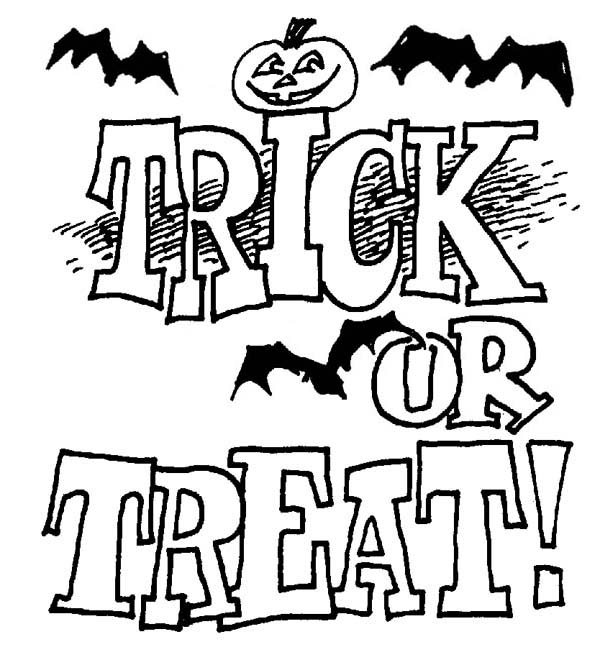 Trick Or Treat Coloring Pages Free 600x647 Trick Or Treat Coloring Pages Free