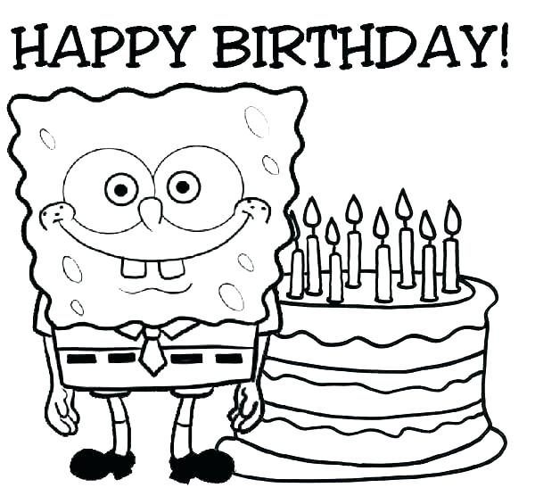 Coloring Pages Happy Birthday Birthday Cards Coloring Pages 600x556 Coloring Pages Happy Birthday Birthday Cards Coloring Pages