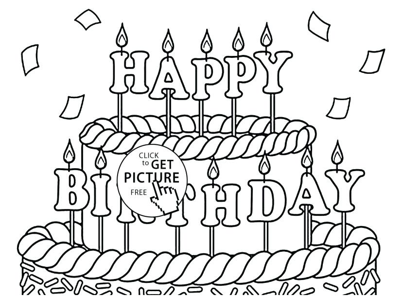 Free Printable Happy Birthday Coloring Pages Happy Birthday 827x609 Free Printable Happy Birthday Coloring Pages Happy Birthday