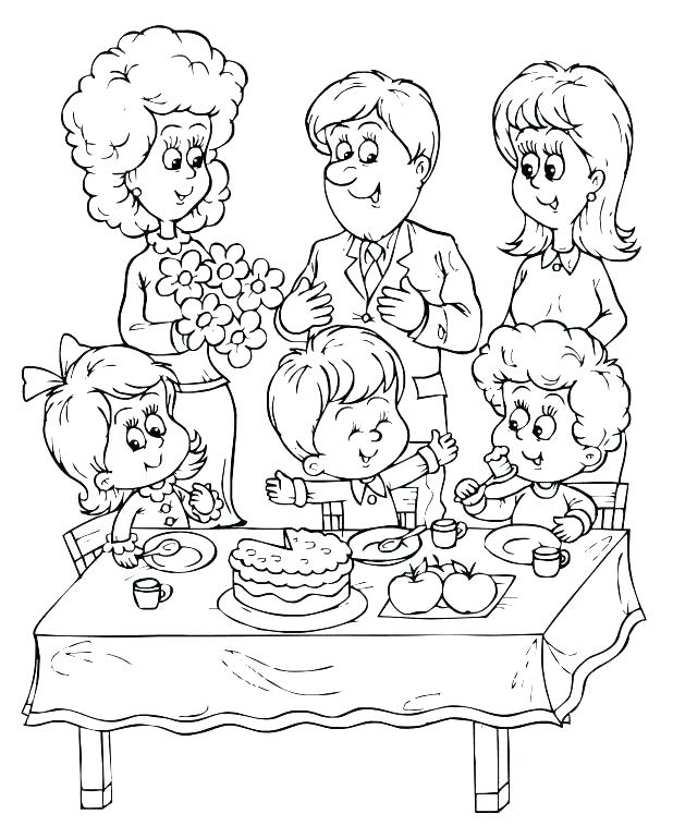 Happy Birthday Coloring Pages Free Printable Coloring Birthday 618x769 Happy Birthday Coloring Pages Free Printable Coloring Birthday