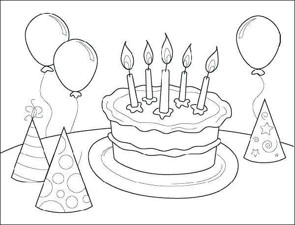 Birthday Coloring Pages Printable Free Printable Happy Birthday 600x458 Birthday Coloring Pages Printable Free Printable Happy Birthday