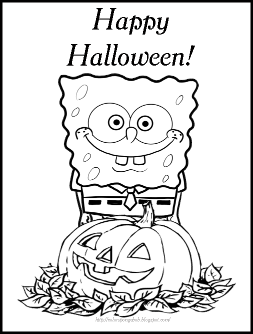 506x667 Printable Halloween Coloring Pages Spongebob Coloring Pages