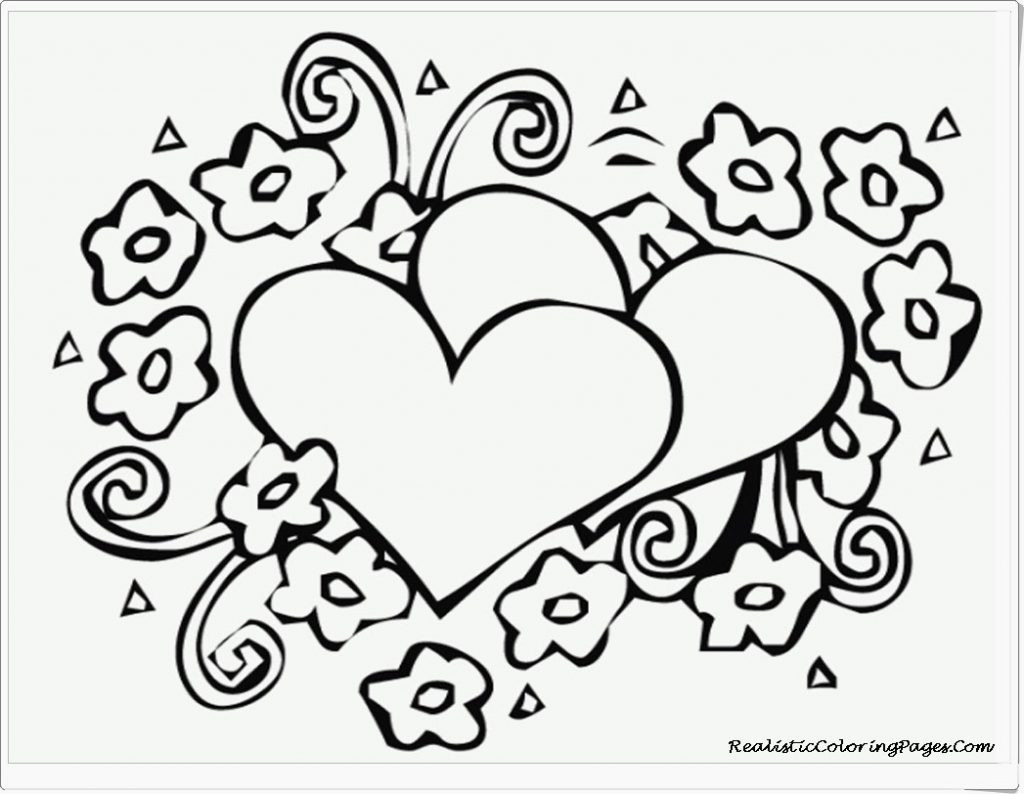 1024x794 Heart Coloring Pages To Print Out 13737 Fair Love Free Printable