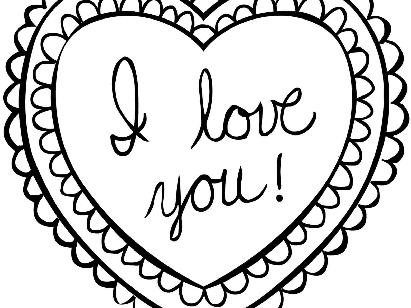 1600x1200 Printable Heart Coloring Pages Download