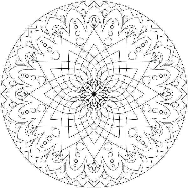 600x600 Detailed Christmas Coloring Pages Cliptext.co