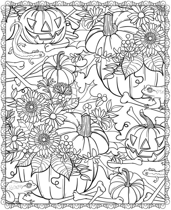 650x797 Detailed Halloween Coloring Pages Free Printable Halloween