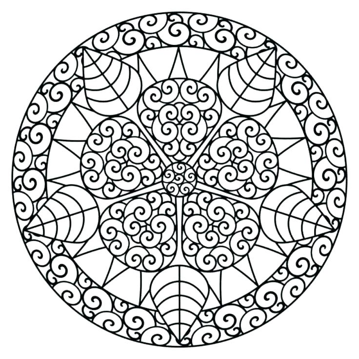 736x736 Free Intricate Coloring Pages