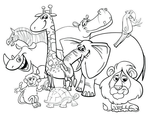 Jungle Animals Coloring Page Jungle Animal Coloring Sheets 625x489 Jungle Animals Coloring Page Jungle Animal Coloring Sheets