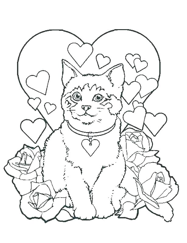Printable Kitten Coloring Pages 615x800 Printable Kitten Coloring Pages