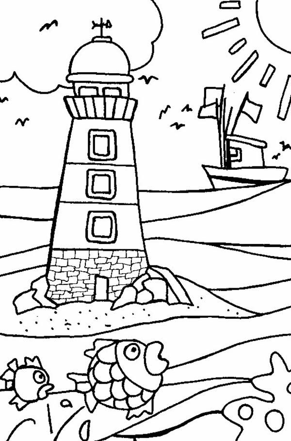 Free Lighthouse Coloring Pages To Print For Kids. Download, Print 600x909 Free Lighthouse Coloring Pages To Print For Kids. Download, Print
